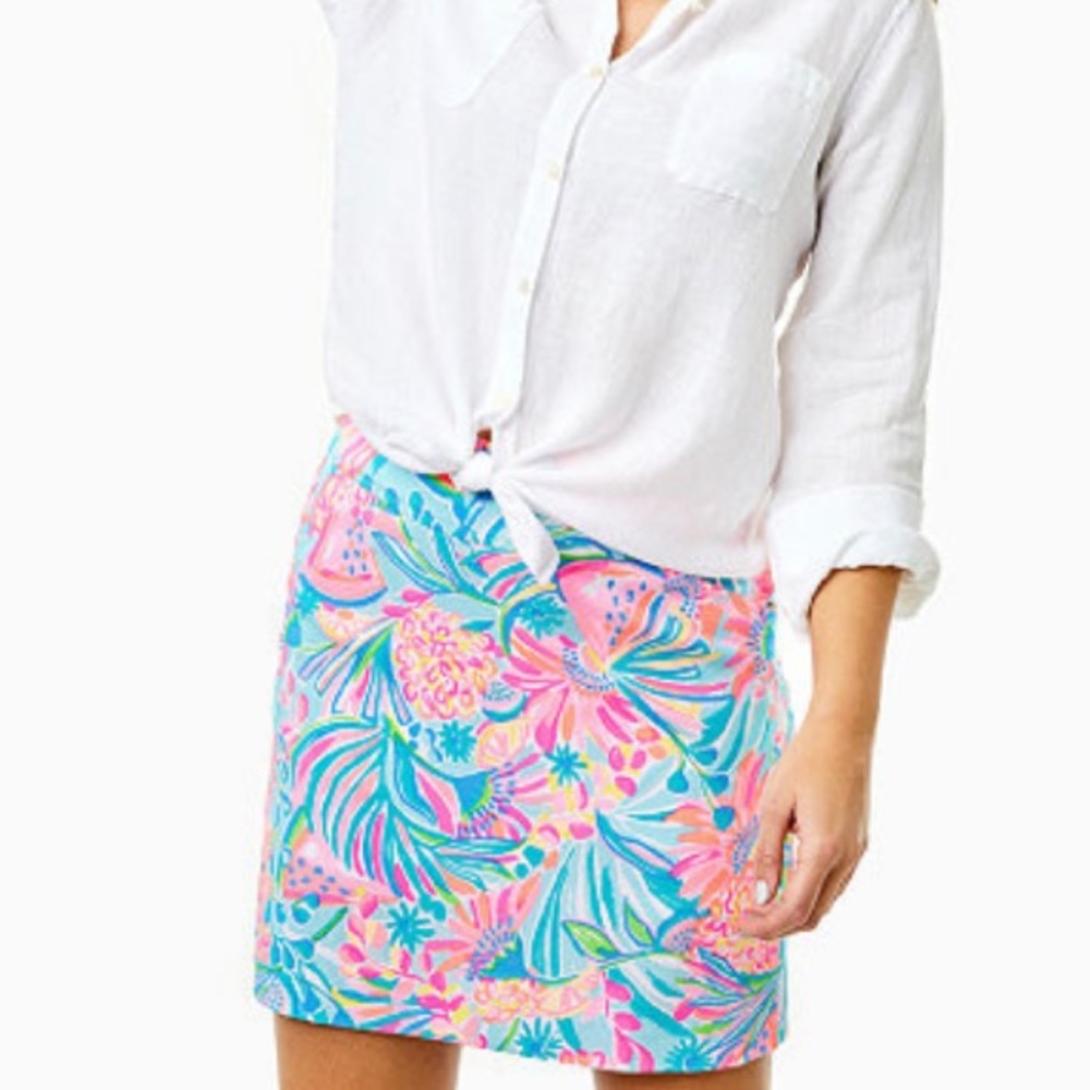 NWOT Lilly Pulitzer High Waisted Jonas Multi Tropical Punch Skort